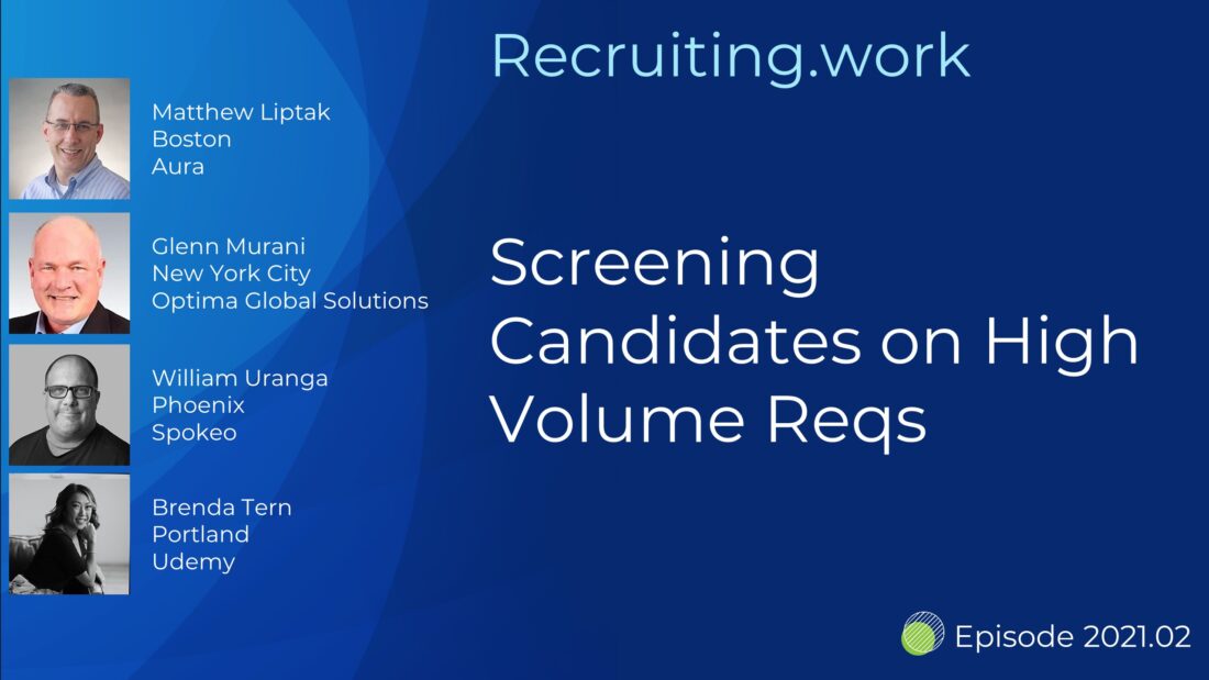 Pipeline Management: Screening Candidates on High Volume Reqs